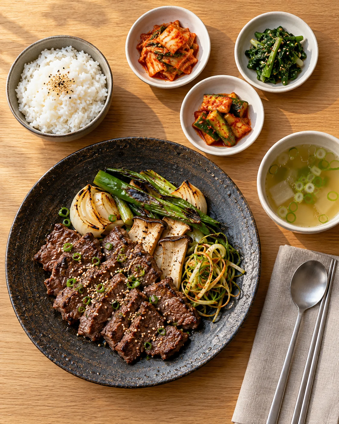 정갈한 한식 한 상을 활용한 인스타그램 릴스 레퍼런스 예시